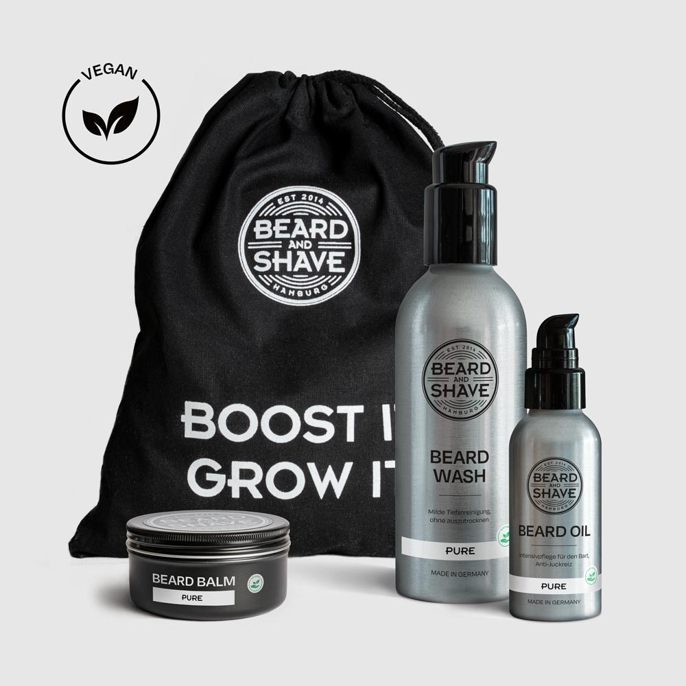 Bartpflegeset "Care & Styling" in der Duftrichtung Pure von Beard and Shave