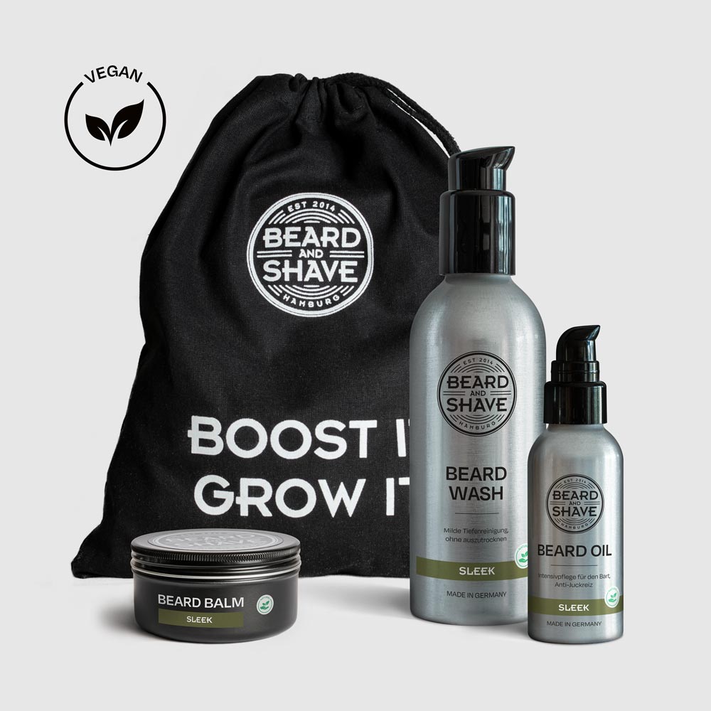 Bartpflegeset "Care & Styling" in der Duftrichtung Sleek von Beard and Shave