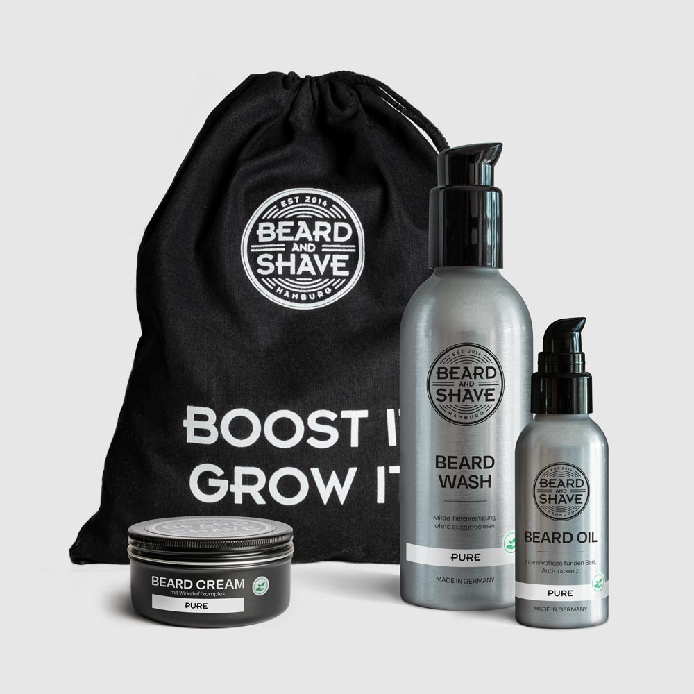 Bartpflegeset "Bart-Booster" in der Duftrichtung Pure von Beard and Shave